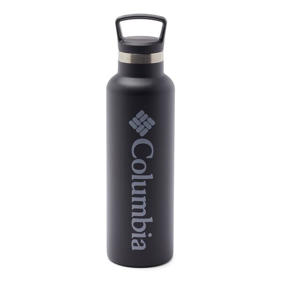 NWT Columbia Double-Wall Vacuum Bottle with Screw-on Top, black- 21oz - Picture 1 of 1